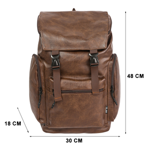 HAIBOWY Fournisseur de sacs <span class=keywords><strong>à</strong></span> <span class=keywords><strong>dos</strong></span> en <span class=keywords><strong>cuir</strong></span> PU multi-usages, élégants, <span class=keywords><strong>vintage</strong></span>, grandes tailles, pour étudiants et écoliers - Product Image 2