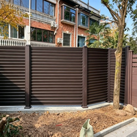 Clôture en aluminium en promotion, installation facile DIY, écran occultant à lattes serrées pour jardin, terrasse, bord de piscine, clôture résidentielle