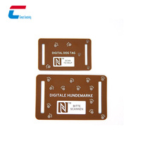Anpassbare Scanbare Hundemarke mit QR-Code für Halsbänder, Personalisiertes Graviertes Silikon-NFC-Haustier-Tag