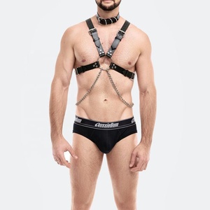 Mode Pu Lederen Choker Kraag Voor Mannen Goth Punk Choker Bondage Rock Ketting Festival Accessoires Verstelbare <span class=keywords><strong>Gay</strong></span> Voorkeur - Product Image 6