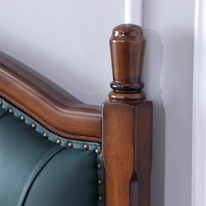 <span class=keywords><strong>Lit</strong></span> double en <span class=keywords><strong>bois</strong></span> de style rustique européen, meubles de chambre à coucher, <span class=keywords><strong>lit</strong></span> plateforme en <span class=keywords><strong>bois</strong></span> de chêne massif - Product Image 4