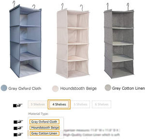 Organisateur de vêtements de style vintage avec <span class=keywords><strong>tiroirs</strong></span> en tissu et sacs de rangement en PP, pliable et réglable pour une utilisation domestique à des fins spéciales - Product Image 6