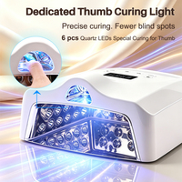 Lampu UV LED Nail Art 128W Dual Zone Sensor Terbaru 2027, Pengeringan Cepat, Dapat Diisi Ulang, Profesional, Portabel, Untuk Salon dan Rumah
