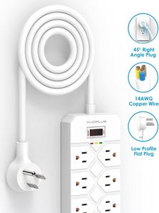 12-Outlet Power Strip với 4 cổng USB 6.6 feet dài mở rộng dây 1875W/15A/3400 Joules <span class=keywords><strong>Surge</strong></span> <span class=keywords><strong>Protector</strong></span> mountable cho nhà sử dụng - Product Image 3