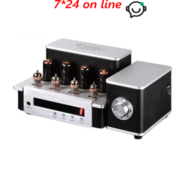 YAQIN MS-6V6 Integrated Vacuum Tube Amplifier SRPP Circuit 6P6Px4 Class AB1 Amplifier Amplifier Power