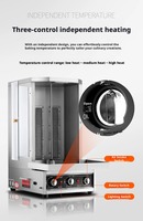 Nouvelle Machine Commerciale à Kebab Turc à Double Broche Rotative Automatique en Acier Inoxydable SUS304, Grill Vertical Shawarma pour Restaurant