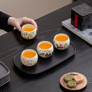 Ensemble de tasses à thé miniatures pour <span class=keywords><strong>chat</strong></span> portable, ensemble de théière en céramique Kung Fu avec boîte cadeau pour la maison, le bureau, cadeau - Product Image 3
