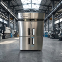 Réfrigérateur commercial robuste en acier inoxydable de qualité supérieure avec refroidissement par air et compresseur, 4 portes, pour boissons