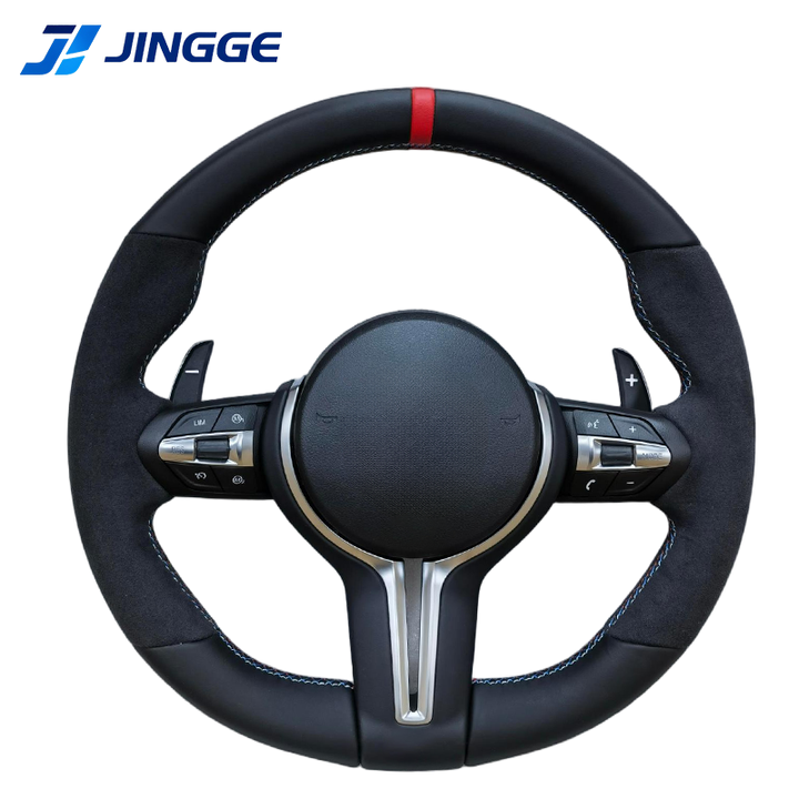 Rivestimento Volante In Fibra Di Carbonio Per BMW Serie F – Modelli 1,2,3,4,5,6, X5M, X6M – Trama Diagonale, Effetto Lucido, Impermeabile E Antigraffio