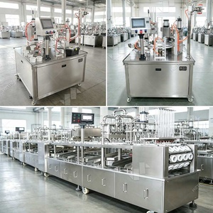 Máquina de llenado y sellado rotativa para yogur, leche, gelato sólido, con tapadora de discos para vasos grandes, botellas, latas y bandejas - Product Image 2