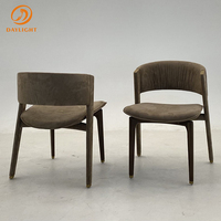 Chaises de salle à manger en cuir véritable de luxe meubles nordiques chaise de salle à manger rembourrée en cuir