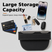 Organisateur universel en cuir PVC pour l'espace latéral du siège de voiture OEM, boîte de rangement avec support pour téléphone