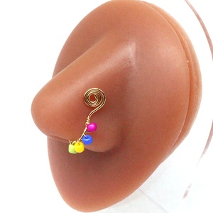 Gaby More เครื่องประดับจมูก,คลิปจมูกแบบไม่เจาะ CZ จี้หินกระต่าย - Product Image 4