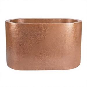Bañera de Cobre Ecológica y Elegante con Acabado Antiguo, Diseño Independiente, Decoración de Baño Atemporal, Bañera Metálica para Adultos, Axiom Home Accents - Product Image 1