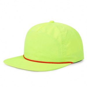 Wholesale Sports Gorra for <b>Men</b> Custom Embroidery Logo <b>Flat</b> Brim Baseball <b>Caps</b> Summer Quick Dry Snapback <b>Cap</b> With Rope - Product Image 2