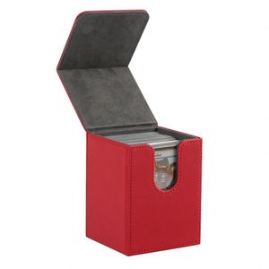 Boîte de rangement pour cartes à motif damier FX, chargement par le haut, pour jeux de cartes à collectionner, étui de collection de jeux en cuir PU anti-rayures - Product Image 1