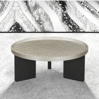 Table basse de salon Zeeci, style italien moderne, réglable, en acier inoxydable, avec panneau en bois, meubles pour la maison