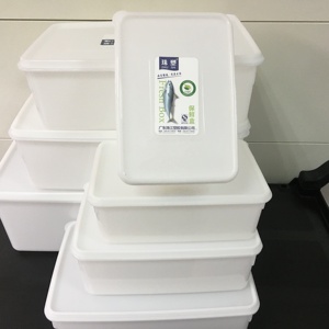 Özelleştirme beyaz şeffaf kovaları organizatör gıda buzdolabı taze 0.7L kutusu plastik PP gıda saklama kabı - Product Image 2