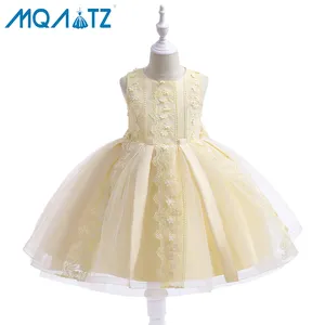 MQATZ boda niños moda Color blanco vestidos de graduación niñas boda princesa vestido de baile