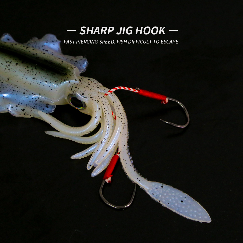 深海15CM60Gトローリングイカタコイカジグヘッドフィッシング