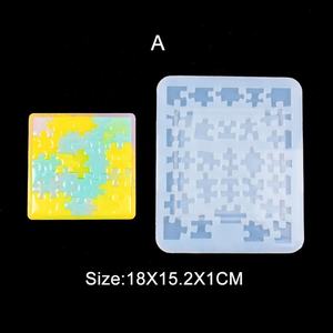 Brillant Silicone Puzzle Moule Résine <span class=keywords><strong>Jeu</strong></span> de Puzzle Moule Pour <span class=keywords><strong>Jeu</strong></span> de Table - Product Image 2