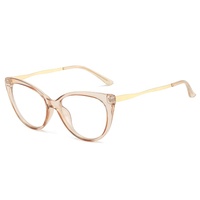 Monture de Lunettes Oeil de Chat Tendance 2026 TR90 Bloquant la Lumière Bleue, Monture Optique Rétro de Luxe pour Femmes et Dames