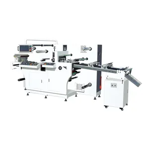 Máquina de corte de cama plana, servomotor completo de alta velocidad con impresión de flexo intermitente, IML