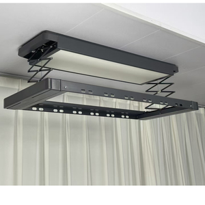 Smart Clothes Drying Rack with <b>Remote</b> <b>Control</b> and Voice <b>Control</b> Large Panel Lighting Extendable and Adjustable Drying Rod - Product Image 6