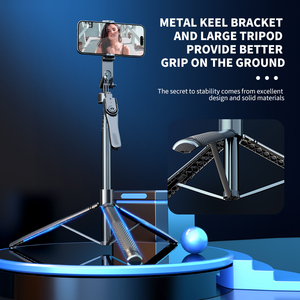 Dodoup K29 <span class=keywords><strong>2025</strong></span> Mới 2150Mm Không Dây Ảnh Tự Sướng Stick Tripod Đứng Có Thể Gập Lại <span class=keywords><strong>Monopod</strong></span> Cho Điện Thoại thông minh Cân Bằng Ổn Định Chụp Trực Tiếp - Product Image 4