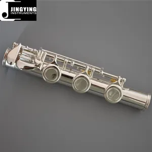 2022 Jingying Music Flute Foot Joint,C Key Silver Plated White Copper Material 17 Hole Flute B Foot