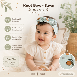 Adorable sapodilla knot bow with soft fabric secure fit and timeless elegance perfect for parties photos and everyday styling - Product Image 3