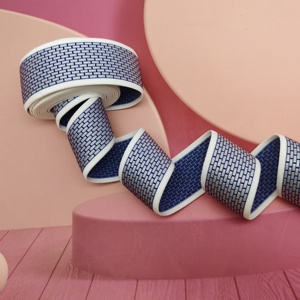 Sangles en jacquard à carreaux pour vêtements, en nylon durable, élastiques et ajustables, avec logo personnalisé, en spandex et nylon extensible - Product Image 1