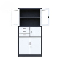Armoire de rangement de bureau moderne en fer, élégante et fonctionnelle, avec grande capacité de rangement, compartiments sécurisés et verrouillables