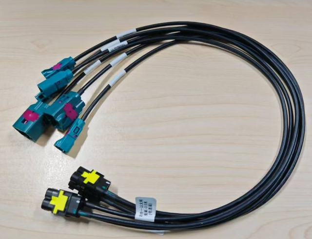 4 in 1 H MTD Automotive Ethernet Cable, Quad Port Splitter Cable Assembly for ADAS EV High Speed Vehicle Data Transmission