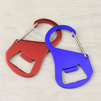 Décapsuleur mousqueton en aluminium avec crochet porte-clés pour camping en extérieur, vente en gros, cadeau, direct usine, en stock