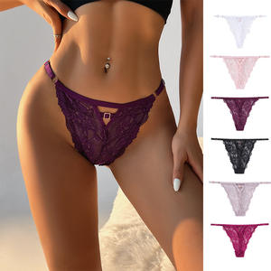 Da ragazza alla moda Sexy perizoma morbido in pizzo a vita bassa bel fiore di marca mutandine ricamate biancheria intima da donna di alta qualità - Product Image 1