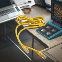 Kabel LAN Ethernet CAT6 UTP Kecepatan Tinggi 1Gbps CYX, Konektor RJ45 Jantan 8P8C, Isolasi PVC, Panjang 2M, Konduktor CCA untuk Komputer