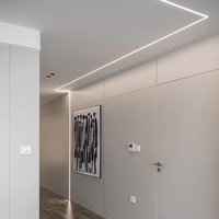 Profils en aluminium montés en surface 90*36mm Led Channel Plafond Top Corner Décoration Line Lamp Bar Home Room Atmosphere Lighting