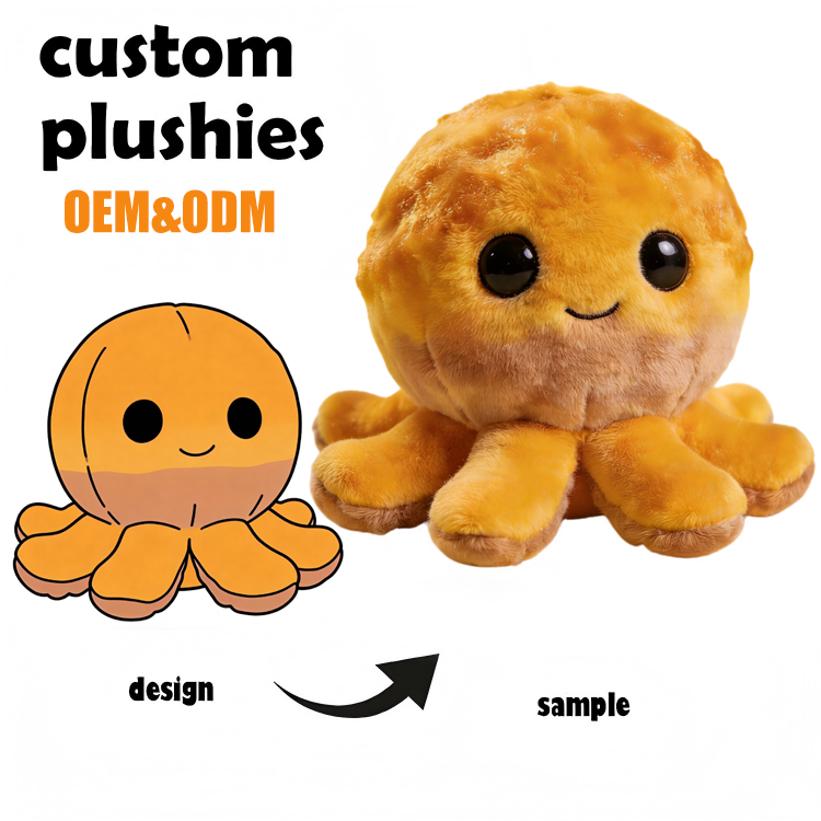 Peluches pieuvre personnalisées