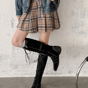 Botas de media pantorrilla ajustadas, modernas y versátiles para mujer, para otoño e invierno, con tacones gruesos. - Product Image 3