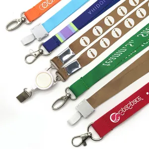 彩色钥匙扣支架安全，聚酯有趣挂绳身份证颈带挂绳，用于电话钥匙和带标志的身份证/