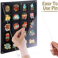 Tableau de support d'affichage mural en acrylique transparent sans poussière pour épingles à bijoux en émail