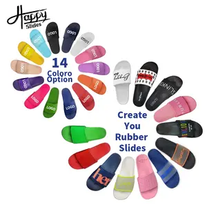 Happyslides OEM marca personalizada Slider sandalia EVA zapatillas diseñador personalizado niños mujeres hombres diapositivas calzado sandalias con logotipo