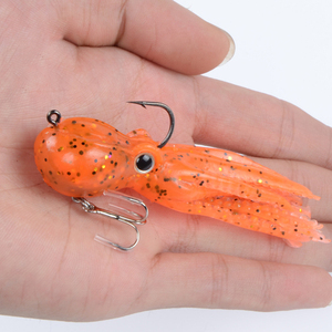 Señuelo de pesca de pulpo de 9 cm y 23 g, cebo blando para pesca, señuelo de pesca con cola larga y cabeza de plomo, señuelo blando de calamar y pulpo. - Product Image 6