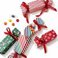 Boîtes à bonbons portables personnalisées, découpées à la forme, pliables, à bord festonné, boîte à bonbons de Noël avec impression flocon de neige, recyclables