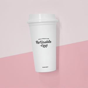 แก้วกาแฟแบบใช้ซ้ำได้ REUP Unisex Standard ขนาด 500 มล. พร้อมฝาปิดแบบพื้นฐาน ผลิตจากวัสดุ PP ทนทาน เหมาะสำหรับการดื่มกาแฟทุกวัน - Product Image 1
