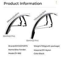 Garde-boue de vélo en plastique PP, pour VTT, route, gravier, roue 700C, protection contre les éclaboussures, accessoires de cyclisme