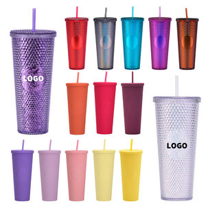 <strong>Wholesale</strong> 24oz Clear Plastic Acrylic Double Wall Glitter <strong>Snow</strong> <strong>Globe</strong> Custom Logo Tumbler Coffee Snowball Cups With Stra - Product Image 3