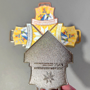 Cá nhân 3D nhảy trượt tuyết Con lăn Skate huy chương kim loại hợp kim kẽm Câu Đố mạ với Ribbon-Giải thưởng thể thao tùy chỉnh - Product Image 4