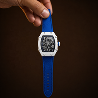 Montre à quartz pour homme en forme de baril, cadran à aiguilles de 39 mm, ultra-fine, étanche, bracelet en nylon, montre-bracelet tendance
